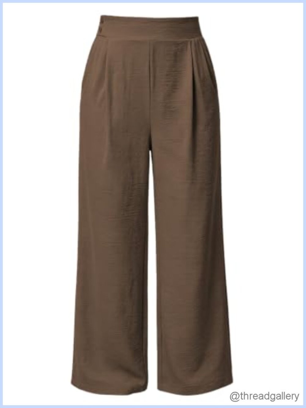 Womens Plus Size Wide Leg Palazzo Pants High Rise Elastic Waist Trousers